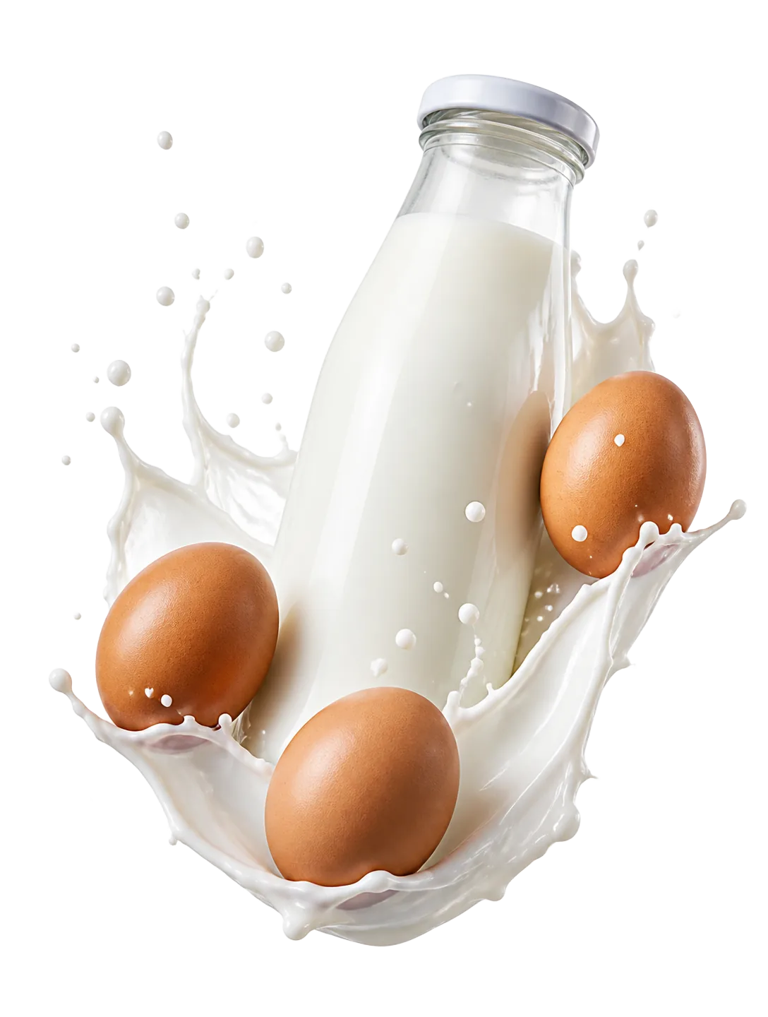 Milchflasche und frische Eier im Milchspritzer – rund um die Uhr am Hof