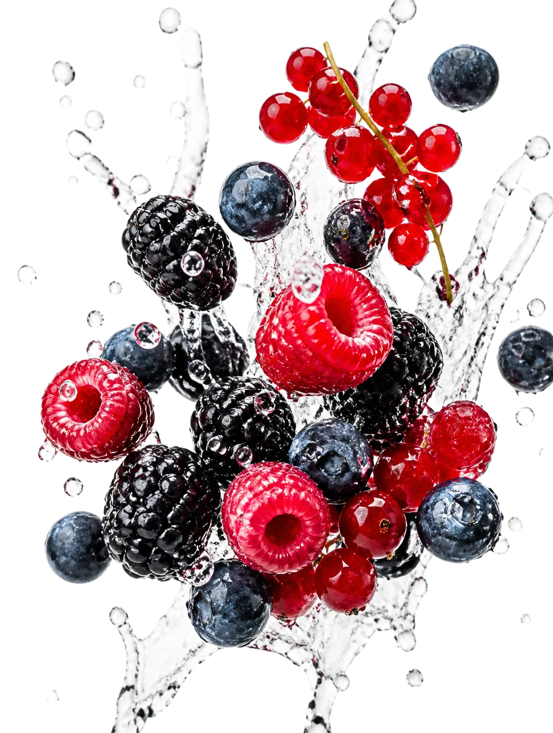 Frisch gepflücktes Obst und Beeren rund um Deutschland